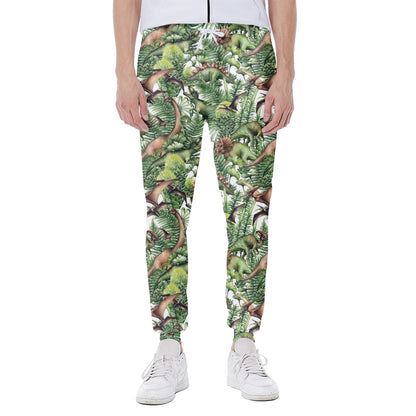 Dinosaur And Prehistoric Plants Print Scuba Joggers
