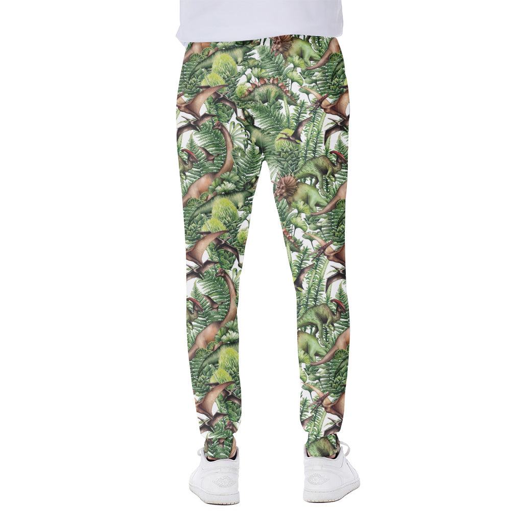 Dinosaur And Prehistoric Plants Print Scuba Joggers