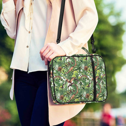 Dinosaur And Prehistoric Plants Print Shoulder Strap Bible Bag