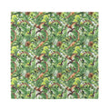 Dinosaur And Prehistoric Plants Print Silk Bandana