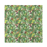Dinosaur And Prehistoric Plants Print Silk Bandana