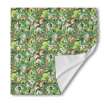 Dinosaur And Prehistoric Plants Print Silk Bandana