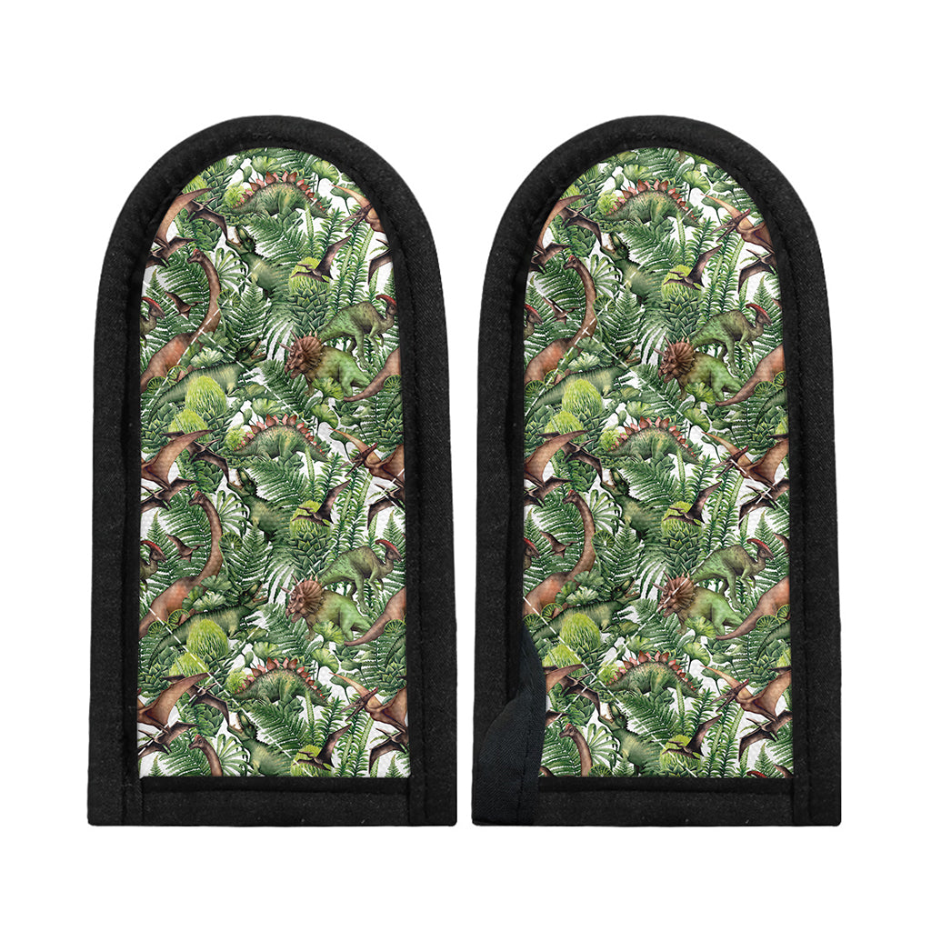 Dinosaur And Prehistoric Plants Print Skillet Handle Cover