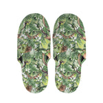 Dinosaur And Prehistoric Plants Print Slippers