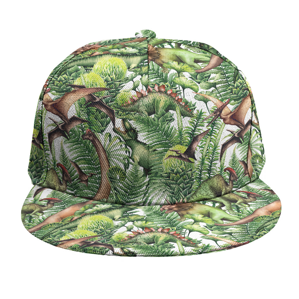 Dinosaur And Prehistoric Plants Print Snapback Cap