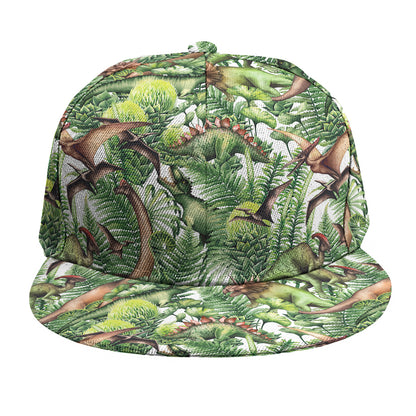 Dinosaur And Prehistoric Plants Print Snapback Cap