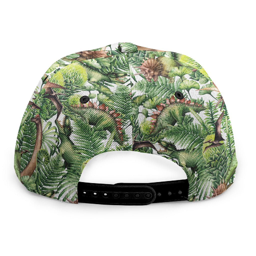 Dinosaur And Prehistoric Plants Print Snapback Cap