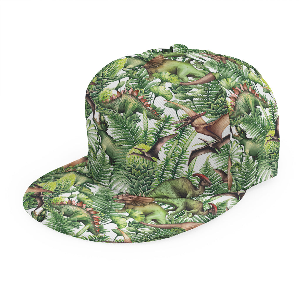 Dinosaur And Prehistoric Plants Print Snapback Cap