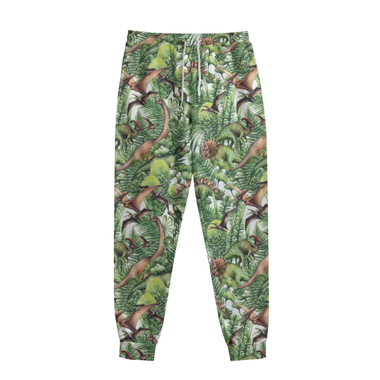 Dinosaur And Prehistoric Plants Print Sweatpants