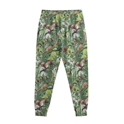 Dinosaur And Prehistoric Plants Print Sweatpants