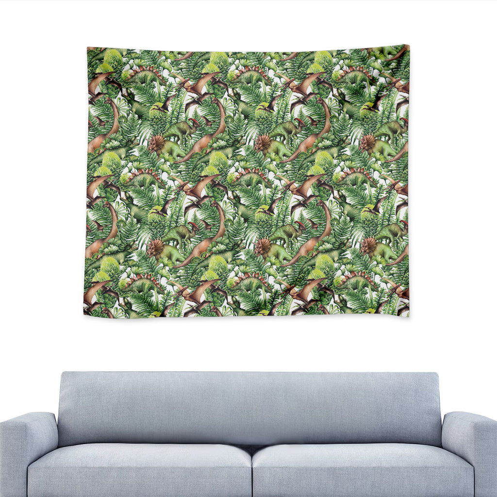 Dinosaur And Prehistoric Plants Print Tapestry