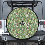 Dinosaur And Prehistoric Plants Print Tire Cover With Camera Hole