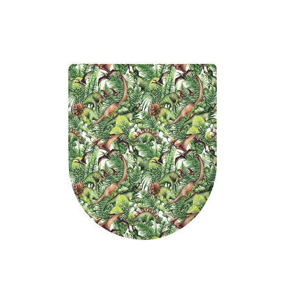 Dinosaur And Prehistoric Plants Print Toilet Lid Cover
