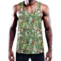 Dinosaur And Prehistoric Plants Print Men's Workout Tank Top