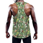 Dinosaur And Prehistoric Plants Print Training Tank Top