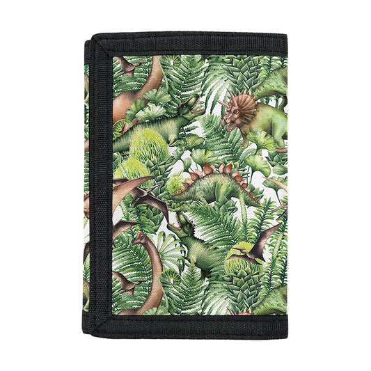 Dinosaur And Prehistoric Plants Print Trifold Wallet