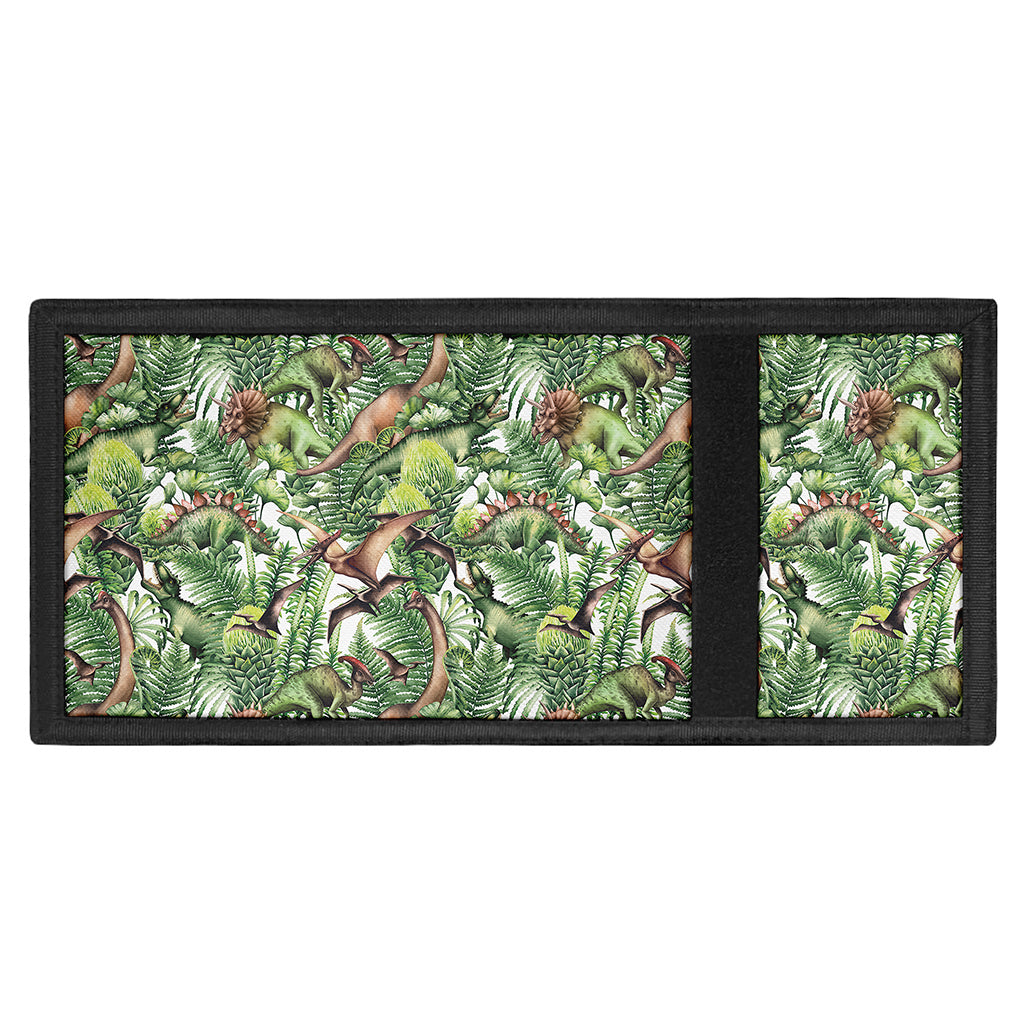 Dinosaur And Prehistoric Plants Print Trifold Wallet