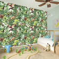 Dinosaur And Prehistoric Plants Print Wall Sticker