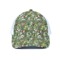 Dinosaur And Prehistoric Plants Print White Mesh Trucker Hat