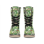 Dinosaur And Prehistoric Plants Print Winter Boots