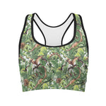 Dinosaur And Prehistoric Plants Print Women's Sports Bra