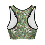 Dinosaur And Prehistoric Plants Print Women's Sports Bra