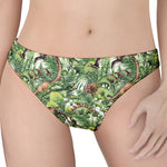 Dinosaur And Prehistoric Plants Print Women's Thong