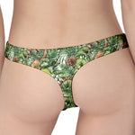 Dinosaur And Prehistoric Plants Print Women's Thong