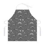 Dinosaur Fossil Pattern Print Adjustable Apron