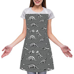Dinosaur Fossil Pattern Print Adjustable Apron