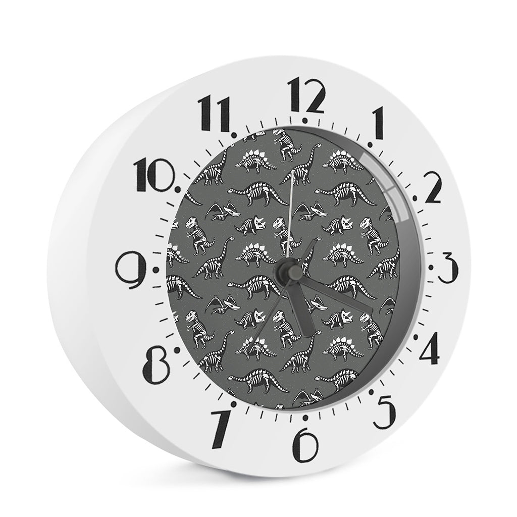 Dinosaur Fossil Pattern Print Alarm Clock