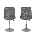 Dinosaur Fossil Pattern Print Bar Stool Covers