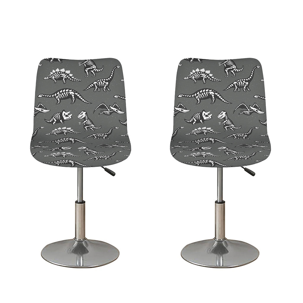 Dinosaur Fossil Pattern Print Bar Stool Covers