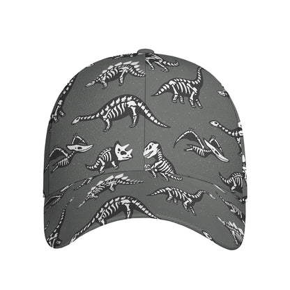 Dinosaur Fossil Pattern Print Baseball Cap