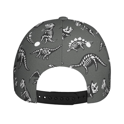 Dinosaur Fossil Pattern Print Baseball Cap
