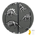 Dinosaur Fossil Pattern Print Basketball