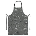 Dinosaur Fossil Pattern Print Bib Apron With Pocket