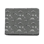 Dinosaur Fossil Pattern Print Bifold Wallet