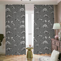 Dinosaur Fossil Pattern Print Dimout Pencil Pleat Curtains