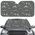 Dinosaur Fossil Pattern Print Car Windshield Sun Shade