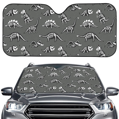 Dinosaur Fossil Pattern Print Car Windshield Sun Shade