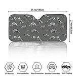Dinosaur Fossil Pattern Print Car Windshield Sun Shade