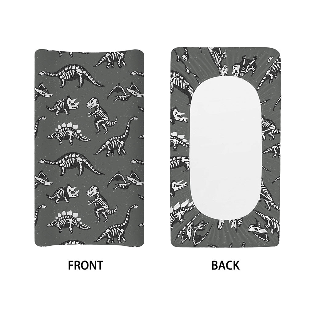 Dinosaur Fossil Pattern Print Changing Pad Cover