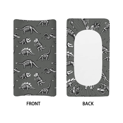 Dinosaur Fossil Pattern Print Changing Pad Cover