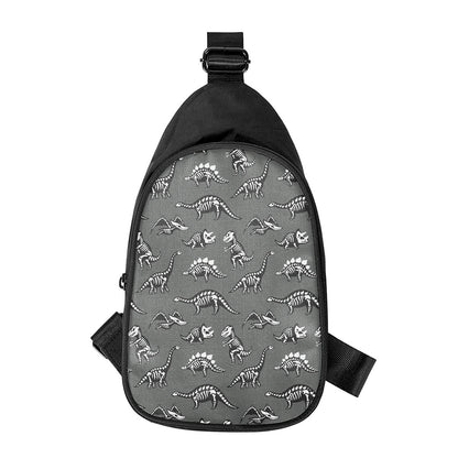 Dinosaur Fossil Pattern Print Chest Bag