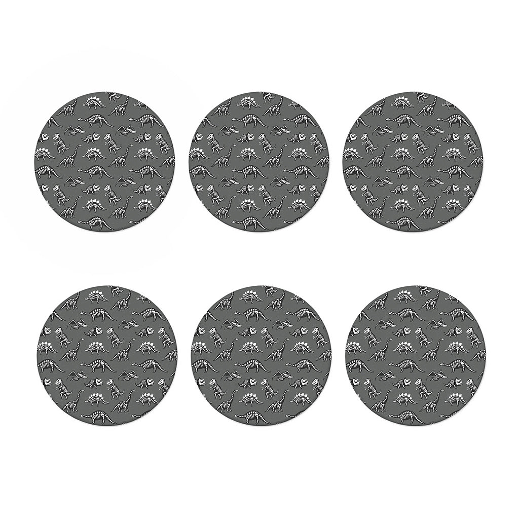 Dinosaur Fossil Pattern Print Coaster Set