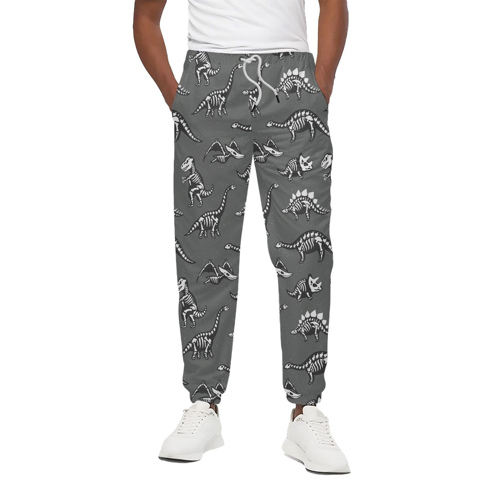 Dinosaur Fossil Pattern Print Cotton Pants
