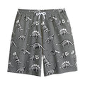 Dinosaur Fossil Pattern Print Cotton Shorts