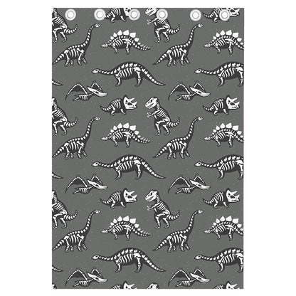 Dinosaur Fossil Pattern Print Curtain