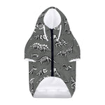 Dinosaur Fossil Pattern Print Dog Zip Up Hoodie